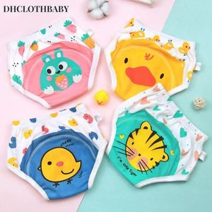 4pcs Baby Diapers Reusables Learning Pants Washable Cloth Diaper Waterproof Cartoon Cotton Underwear Nappies Training 240111