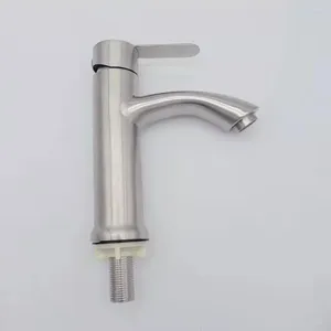 Bathroom Sink Faucets Factory Wholesale Deck Mounted El Stainless Steel 1/2 Inch Basin Facucet Bibcok Washing Room Water Tap