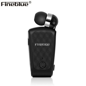 Fones de ouvido Fineblue FQ10 Bluetooth 5.0 sem fio fone de ouvido cabo de telefone retrátil fone de ouvido música clipon microfone viva-voz