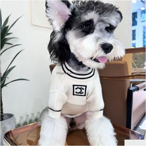 Autumn Winter Sweater Dog Soft Knit Plover Clothes Teddy Schnauzer Pomeranian Welsh Corgi Cat Drop Delivery Dhj0q