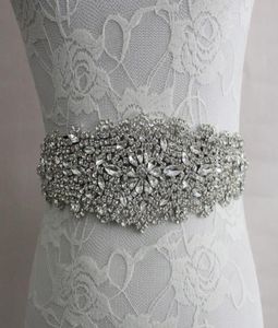 2019 imagem real vestidos de casamento faixa cintos de noiva strass fita de cristal gravata volta acessórios de noiva princesa artesanal fashion1408751