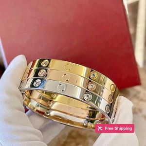 Bangle com caixa diamante pulseira pulseira luxo designer braclets para mulher homem amante pulseiras jóias fornecimento 8g5i