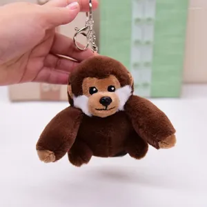 Keychains Gorilla Keychain Arm Animal Bag Pendants Cute Backpack Pendant Key Ring Decoration Child Birthday Gifts