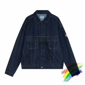 Herrjackor Cavempt Vintage Washed Blue Denim Jaet för män Kvinnor Cav Empt Coatyolq