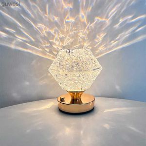 Night Lights Romantic Sky Star Night Lamp Acrylic Projection Atmosphere Table Lamp Wireless Table Lamp Touch 3 -color Bedside Nigh Light YQ240112