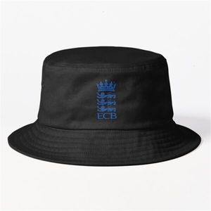 Inglaterra Cricket Board Adesivo Bu Bucket Chapéu Moda Preto Mulheres Casual Cor Sólida Ao Ar Livre Mens U Meninos Esporte Sol 240111