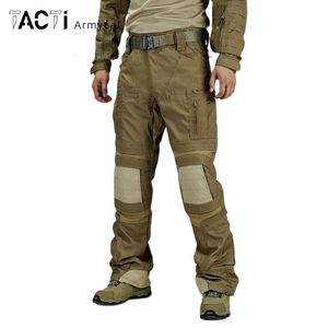 Pantaloni cargo impermeabili Pantaloni tattici da uomo Pantaloni da combattimento per addestramento militare Multi tasche Pantaloni da uomo resistenti all'usura Escursionismo all'aperto 240111