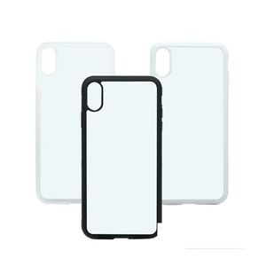 Posmarania telefonów komórkowych puste obudowa dla xs Max xr 2D sublimacja drukuj twardy plastik z metalową wkładką mobilną skorupę dostaw