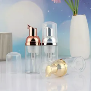 Flüssigseifenspender, 30/50/80 ml, Kunststoff, weiß/transparent, Schaumpumpflasche, kosmetischer leerer Reinigerbehälter