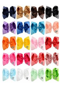 Baby Girls Big Bows Sair Spin 8 -calowe duże grosgrain wstążki Kokarki do włosów klipsy dla dzieci butik do włosów Dzieci Akcesoria do włosów T3262780