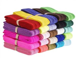 50yards Fold Over Elastic Stretch Foldover FOE Elastics for Hair Ties HeadBands Variety Color32765857175389