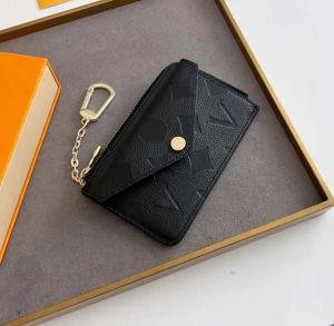 Verso Recto Card Wallet Holder Designer Leather Fashion Womens Mini Zippy Organizer Wallet Coin Purse Belt Belt Charm Key Pouch AA6