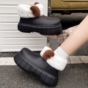Boots Snow Women Winter Platform Short Tube Shoes Cute Warm Cotton Ankle Comfortable Casual Outdoor Waterproof 36-41