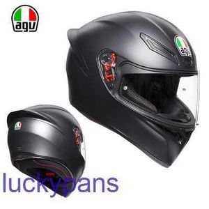 Capacete de motocicleta fosco itália k5 agv preto k1 equipamento de corrida quatro estações universal anti névoa completo 0aqm