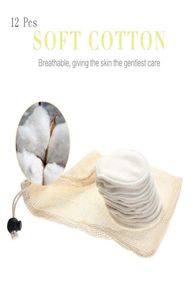 Almofada de algodão reutilizável redonda, almofada removedora de maquiagem lavável para pele sensível, cosméticos diários 3605944