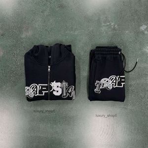 영국 디자이너 Trapstar Tracksuit 남성 Widcard Zip-Black /Monochrome 1 최고 품질의 자수 여성 Hoodie Jogger Pants EU Size XS-XL