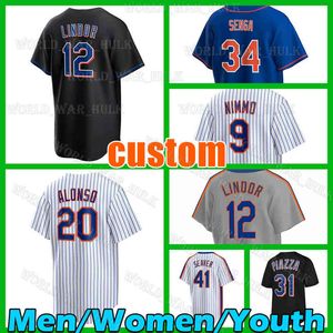 12 Francisco Lindor Jersey 20 Pete Alonso Baseball 34 Kodai Senga New Yorks Brandon Nimmo Jeff McNeil 18 Joey Wendle Mets Darryl Strawberry Keith Hernandez