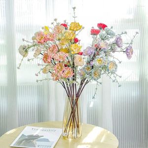 Decorative Flowers 60CM Artificial Azalea Household Living Room Table Decorations Foam Flower Wedding Set Decoration