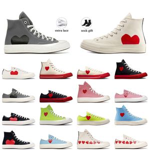 Designer Canvas Shoes High Vintage Commes 1970 Des Garcons X 1970s Donna Uomo All Star Classic 70 Chucks Taylors Low Multi-Heart con occhi Sneakers sportive all'aperto
