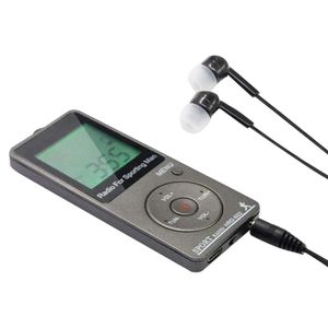 Radio AM FM Portable Radio Personal Radio med hörlurar Walkman Radio med laddningsbart batteri Digital Display Stereo Radio
