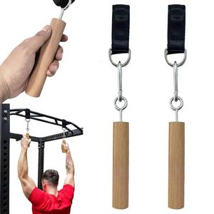 Wooden Handle Pull Up Ball Grip Finger Strengthener Exerciser Arm Muscle Strength Workout Rock Climbing Bouldering Training Tool 240112