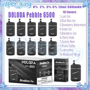 Doloda Pebble 6500 Puff使い捨てEタバコメッシュコイル13ml Pod 500 mAhバッテリー電子シガーパフ6500 0％2％3％5％10フレーバーVapeペンハイエンド製品キット