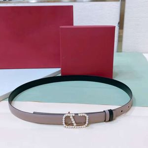 VALENTINO Belt Designer Top Quality Litchi Grain Belt Classic Double-sided Wear Imitation Pearl Letter Buckle Women Belt Width 4.0cm 2 6327