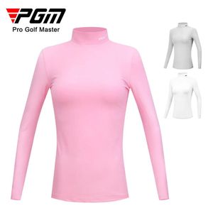 Products 2023 Lady Compression Slim Fit Thin Fleece Clothes Tops Women Long Sleeve Tennis Golf Trianning Shirt Bottoming Sportswear Pgm