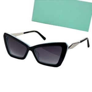 24 Newarrival 개별 Big Cateye Butterfly Sunglasses womanuv400Turquoise 녹색 이중 컬러 판자 그라디언트 고글 57-17-145Goggles Fulset Design Case