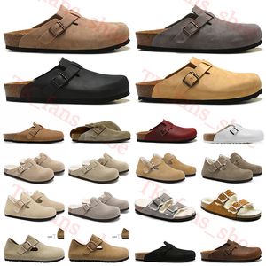 Nova Moda Birkinstocks Arizonas Bostons Tamancos Sandálias Shearling Camurça Soft Footbed Fur Slides Flip Flops Chinelos de Fivela de Luxo Mocassins Treinadores Homens Mulheres 36-45