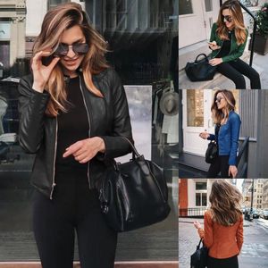 Giacche da donna Prodotto europeo e americano Abbigliamento giacca in pelle moda autunno inverno