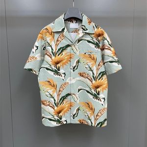 24SS Spring Summer Men's Shirts Vintage Women's Short Sleeve Shirt