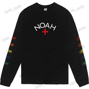 Men's T-Shirts Colorful Letters Printing On Sleeve NOAH Core T-Shirts Men Women 1 1 Tags Best Quality Streetwear NOAH Long Sleeve T Shirt T240112
