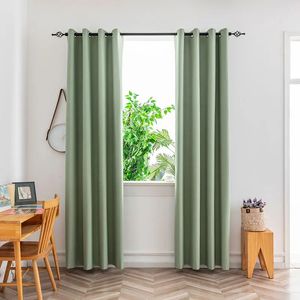 Blackout Curtain for Living Room Full Light Blocking Drapes With Black Backing Thermal Insulated Grommet Panels for Bedroom 240111