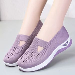 Women's Summer Footwear Cotton Female Platform Shoes Breathable Slip On Loafers Elegant Women Ballet Flats Tennis Boat 240111