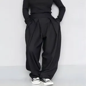 Men's Pants 27-46!!!!! Large Size Black Suit And Women's Drape Casual Wide Leg Mop Yamamoto Design Long