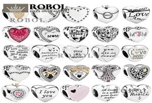 925 Silver Fit Charm 925 Armband Ny romantisk hjärtformad original Handgjorda damer Charms Set Pendant DIY Fine Beads Jewelry9348916