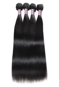 Ishow Brazilian Human Hair Bundles Whole 4pcs Peruvian Straight Virgin Hair Weave Extensions for Women All Ages Natural Color 3842937