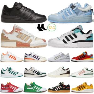 2024 Bad Bunny Forum Buckle Low 84 Running Shoes Mens Womens Trainers Blue Tint The First Cafe Core Black Amber True Orange Orbit Grey men women outdoor sports sneakers