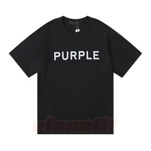 パープルブランドTシャツデザイナーメンズTシャツハイストリートプリントティーカップルカジュアルルーズトップ半袖サイズS-XL 2560