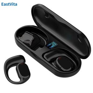 Headphones JS270 Wireless Headphones Bone Conduction Waterproof Open Ear Hanging Earbuds Noise Canceling Stereo Bluetooth 5.3 Earphone