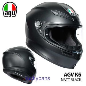 Kol italiensk AGV Motorcykelfiber Hjälm Kvinna K6 Full Male Four Seasons Universal Anti Fog Running NW01