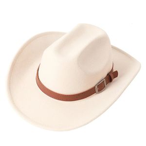 Style Cowboy Hat Fashion and Unique Unisex Solid Jazz Hat with Cow shaped Decoration Western Cowboy Hat Sorero hombre 240111