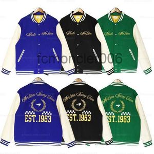 23 Rhude Mens Varsity Jacket Y2K American Vintage Baseball Letterman Womens broderad kappa tillgänglig i en mängd olika stilar varumärke Par Windbreake Jggc