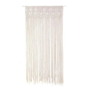 Hand-woven Macrame Cotton Door Curtain Tapestry Wall Hanging Art Tapestry Boho Decoration Bohemia Wedding Backdrop Tapestry 240111