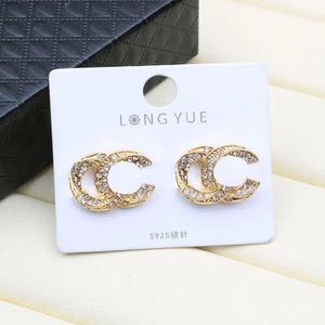 20style Mixed Simple 18K Gold Plated Stud Luxury Desinger Brand Earring Women Crystal Rhinestone Pearl Long Jewelry