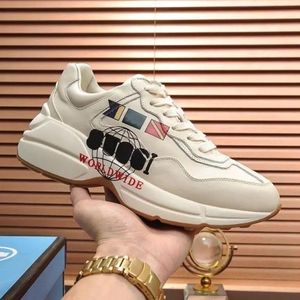 Designer-Schuhe, luxuriöser Vintage-Trainer-Sneaker, Lucky Dad-Schuhe, modisch, lässig, beige, Retro-Druck, Damengröße, Boxgröße 35–45