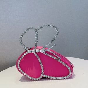 Xiyuan Butterfly Evening Clutch Bag Women Boutique Crystal Handbags Wedding Stones Purses Chain Crossbody 240111