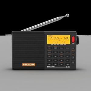 Sihuadon XHDATA D808 PORTABLE RADIO AM FM STEREOSWMWLW SSB AIR RDS Digital högtalare med LCD -display väckarklocka 240111