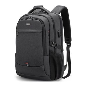 Laptop-ryggsäck för män 17.3''Large Capacity Ryggsäck USB Port Bag Business Ryggsäck Oxford slitsträckt vattentät resväska 240112